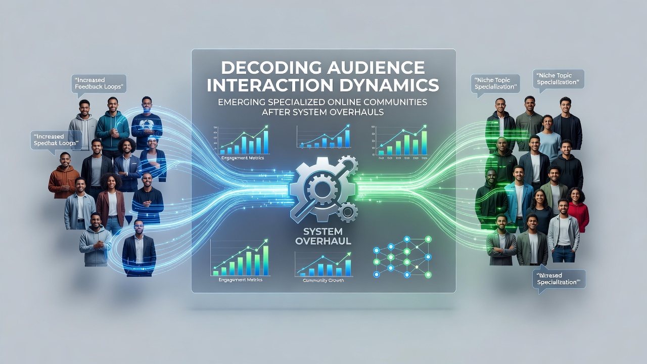 Decoding Audience Interaction Dynamics Within Emerging Specialized Online Communities After System Overhauls